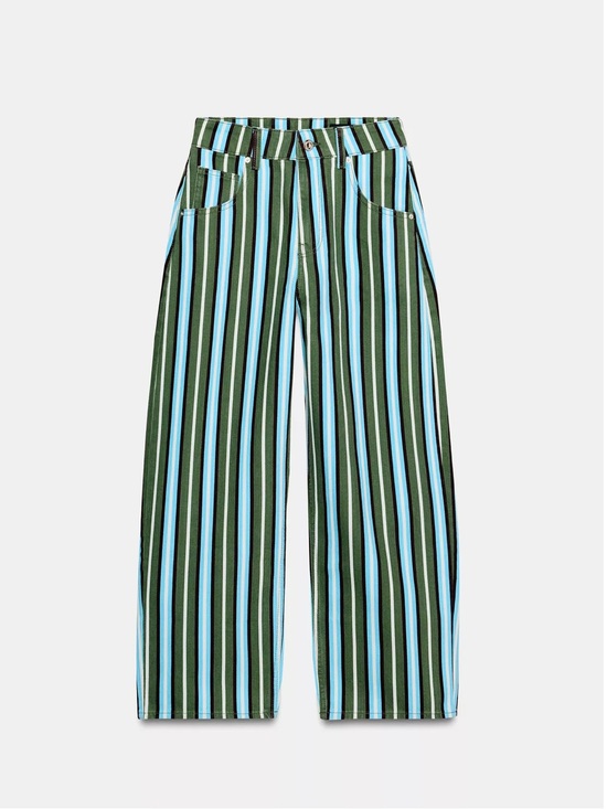 Zara Denim - Zara Z1975 STRIPED BARREL JEANS